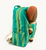 Gommu Striped Backpack - Green w/ Yellow Stripes