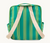 Gommu Striped Backpack - Green w/ Yellow Stripes