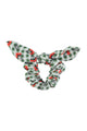 Scrunchie | Green  checkered w/ flowers