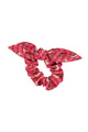 Scrunchie | Pink checkered w/ flowers