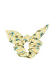Scrunchie | Yellow checkered w/ flowers