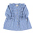 Short dress w/ ruffles on shoulders | Blue little checkered