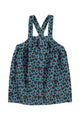 Short dress w/ straps | Blue w/ animal print