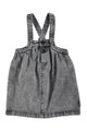 Short dress w/ straps | Faded black denim