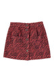 Short skirt | Bordeaux w/ zebra print