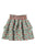 Short skirt | Green checkered w/ flowers