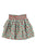 Short skirt | Green checkered w/ flowers