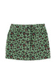Short skirt | Green w/ animal print)
