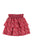 Short skirt | Pink checkered w/ flowers