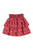 Short skirt | Pink checkered w/ flowers