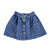 Short skirt w/ pockets | Washed navy denim