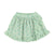 short skirt w/ ruffles | green stripes w/ little flowers