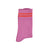 Short socks | Magenta w/ red stripes