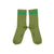 Short socks | Olive green w/ green stripes