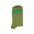 Short socks | Olive green w/ green stripes