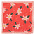 silky bandana | red w/ big flowers