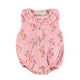 Sleeveless baby romper | pink w/ multicolor fishes