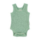 sleeveless bodysuit | green  w/ black dots