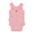 sleeveless bodysuit | pink  w/ black dots
