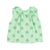 sleeveless shirt w/ collar | green w/ green trees