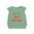 baby sleeveless top | green w/ "hot hot" print