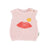 baby sleeveless top | light pink w/ lips print