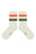 Socks | Ecru w/ green & orange stripes