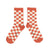 socks | ecru & terracotta checkered
