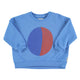 Sweatshirt | Blue w/ multicolor circle print