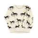 Baby sweatshirt | Ecru w/ black horses