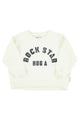 Sweatshirt | Ecru w/ "rock star" print
