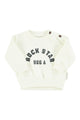 Baby Sweatshirt | Ecru w/ "rock star" print