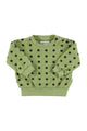 Baby Sweatshirt  | Green w/ black stars