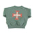 Baby sweatshirt | Green w/ "red cross" print