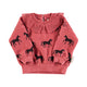 Baby sweatshirt |  Old pink w/ black horses