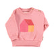 Baby sweatshirt | Pink w/ multicolor house print