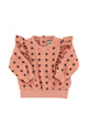 Baby Sweatshirt | Pink w/ black stars