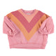 Sweatshirt | Pink w/ multicolor triangle print