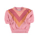 Baby sweatshirt | Pink w/ multicolor triangle print