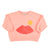 sweatshirt | coral w/ lips print