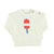 baby sweatshirt | ecru w/ ice cream print