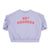 Sweatshirt w/ balloon sleeves | lavender w/ red circle print