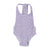 swimsuit w/ back bow | lavender w/ animal print