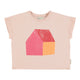 T'shirt | Light pink w/ multicolor house print