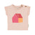 Baby t'shirt | Light pink w/ multicolor house print