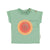 baby t'shirt | green w/ multicolor circle print