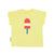 baby t'shirt | yellow w/ ice cream print