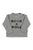 Baby Terry cotton longsleeve t'shirt | Grey w/ "rock & roll" print