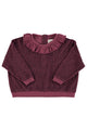 Terry cotton sweatshirt | Aubergine w/ animal print