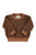 Baby Terry cotton sweatshirt | Brown w/ animal print